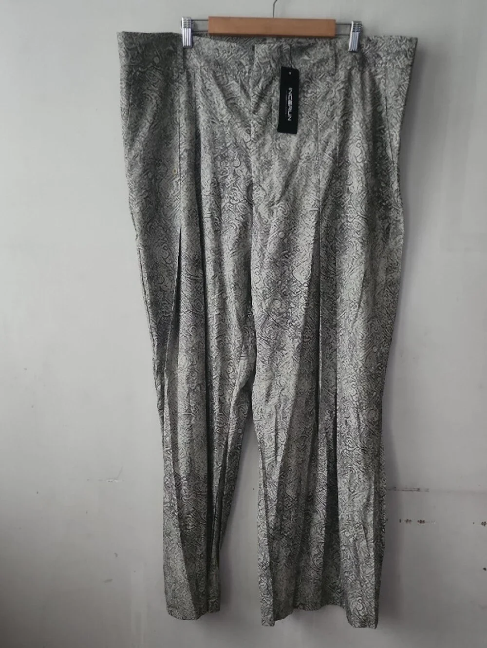 Men's Gray Patterned Dress Pants by NECELAN
